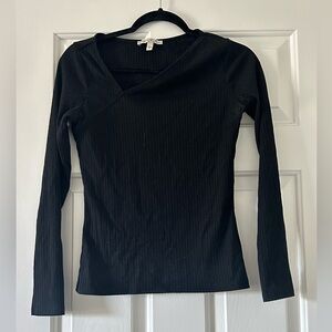 Express asymmetrical black top - size small